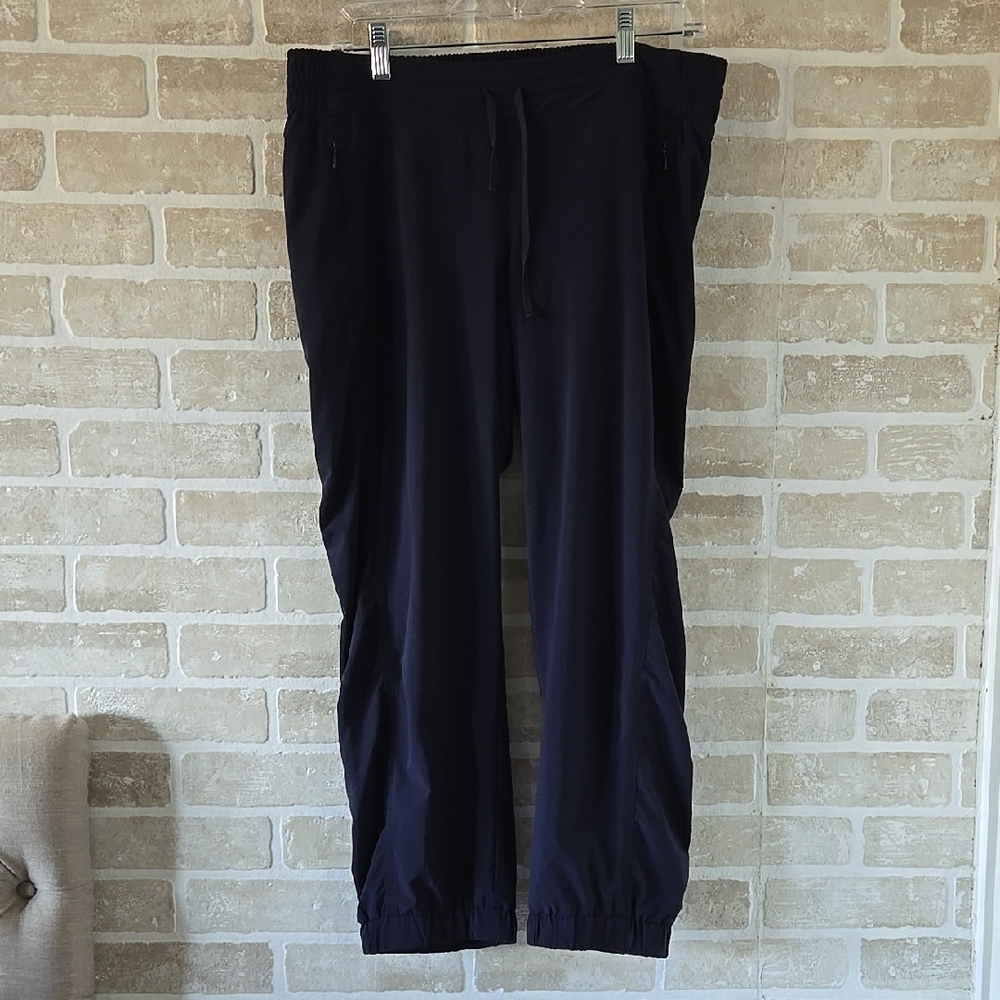 Athleta Blue Joggers Relaxed Fit Elastic Waistband